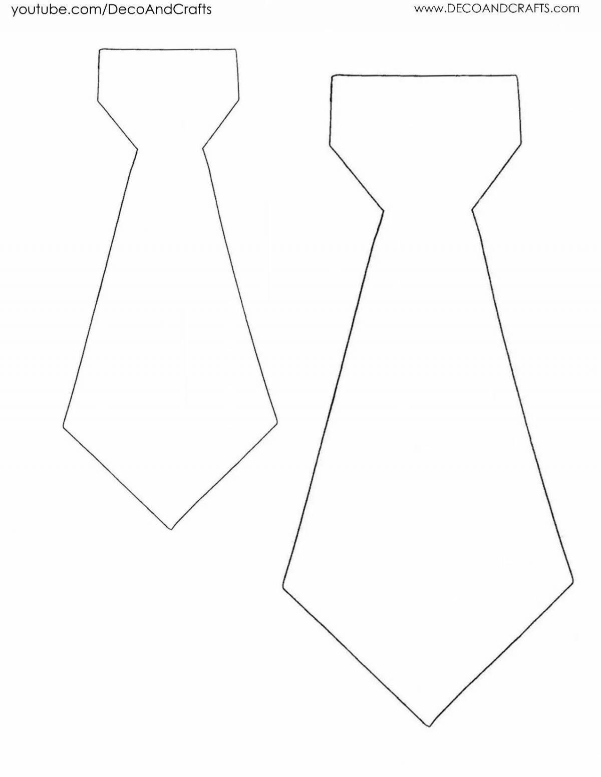 Playful dad tie coloring page