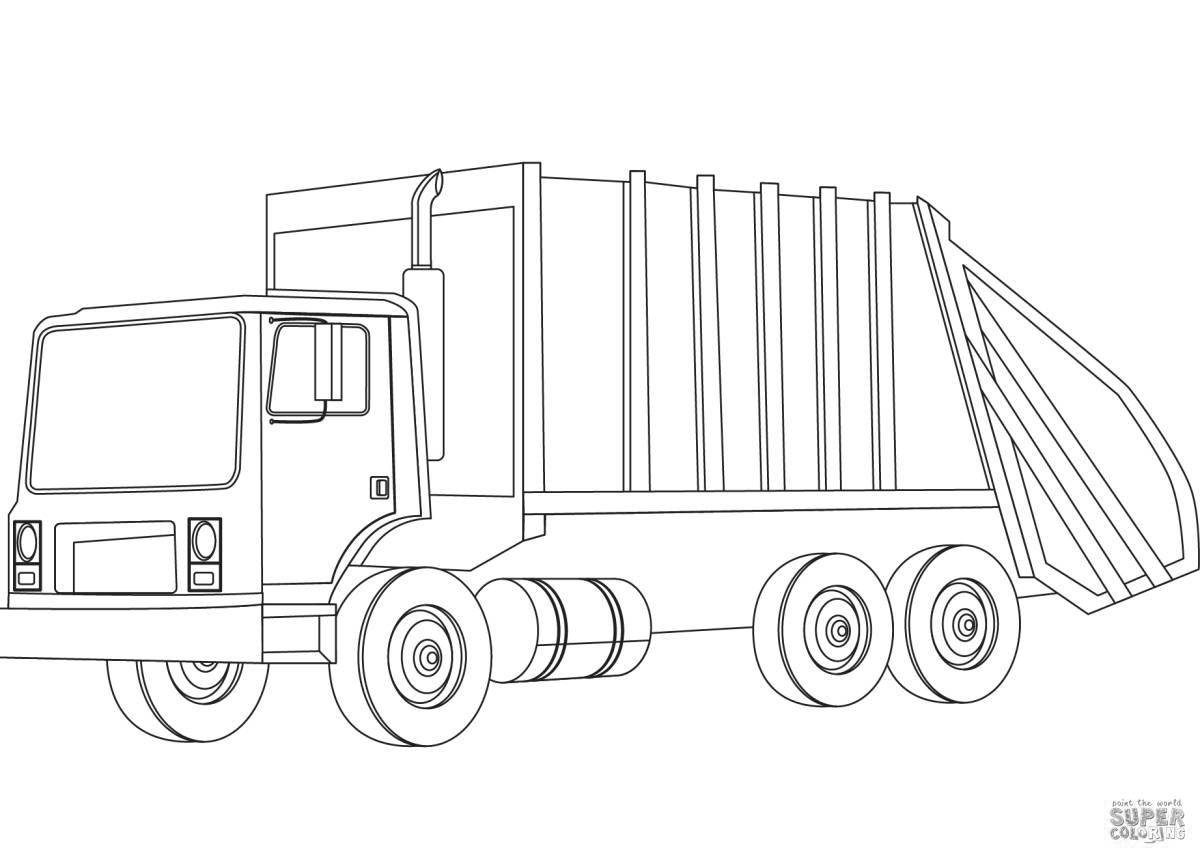Раскраска фантастический грузовик для детей 6-7 лет