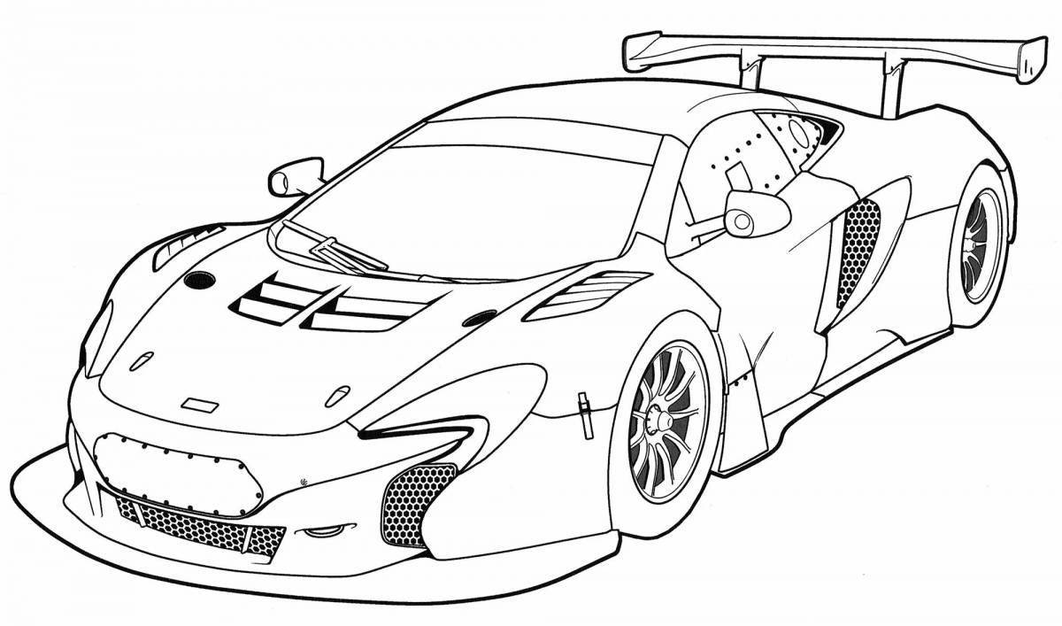 Bugatti fine car coloring page