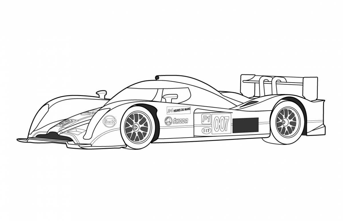 Coloring page dazzling bugatti car