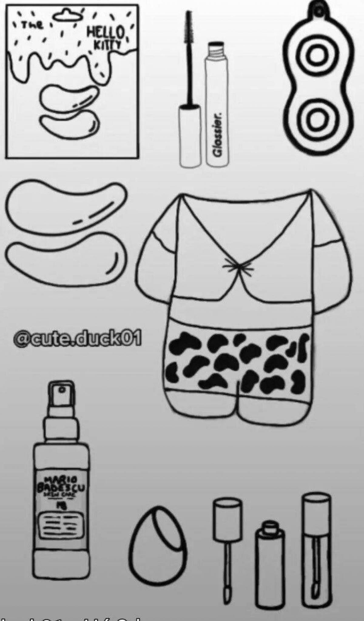 Fun uti clothes coloring page