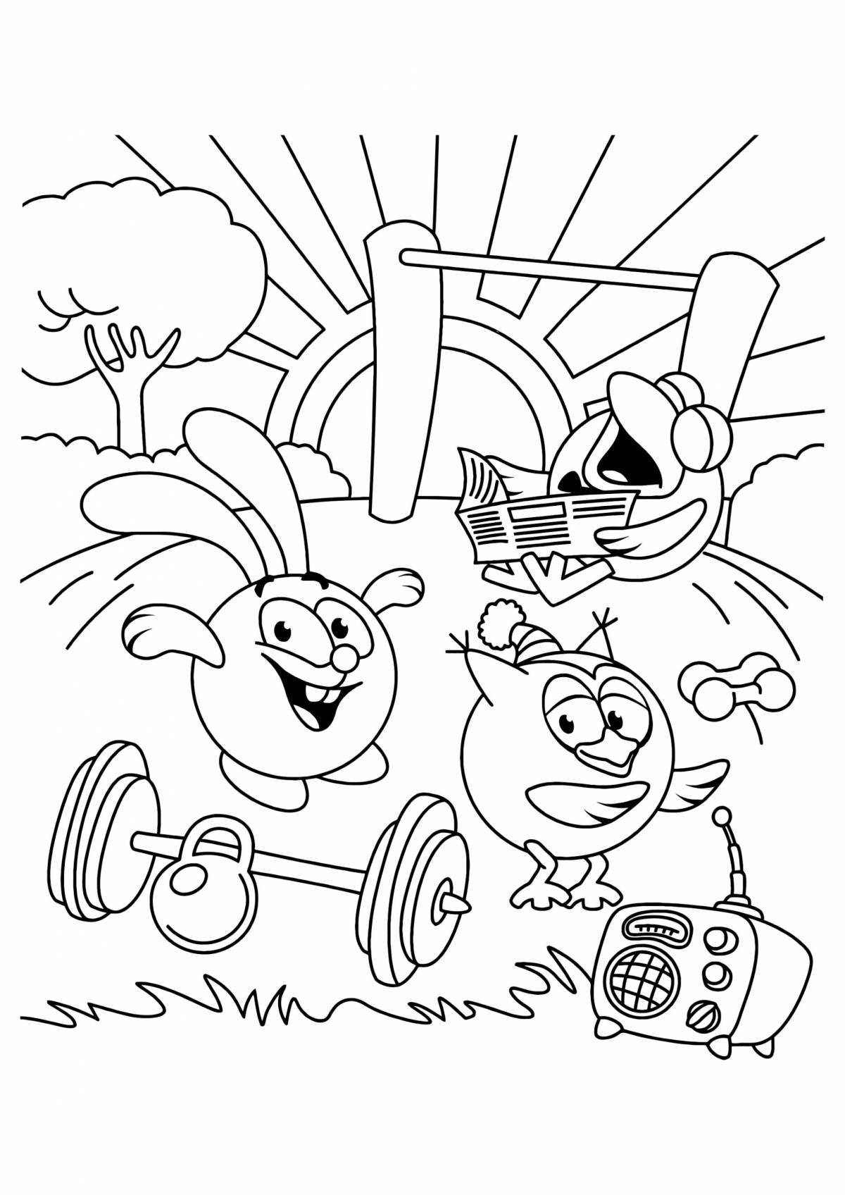 A fun coloring book about a healthy lifestyle for schoolchildren