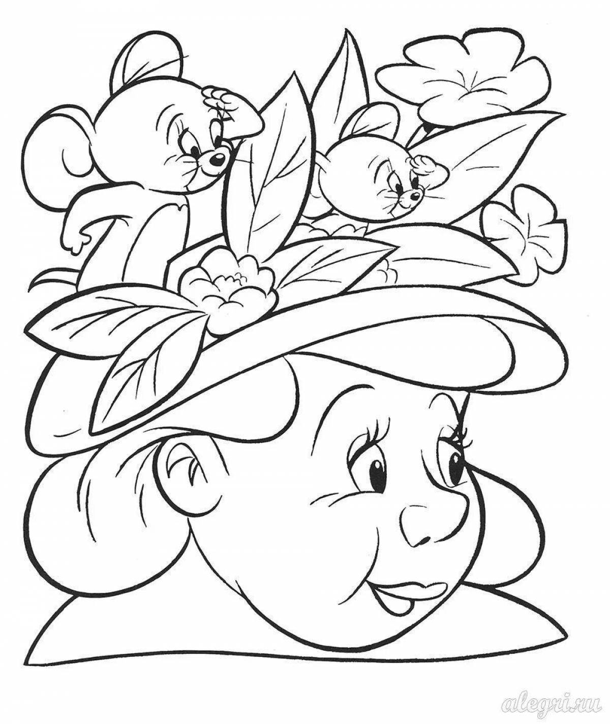 Playful pound coloring page for kids
