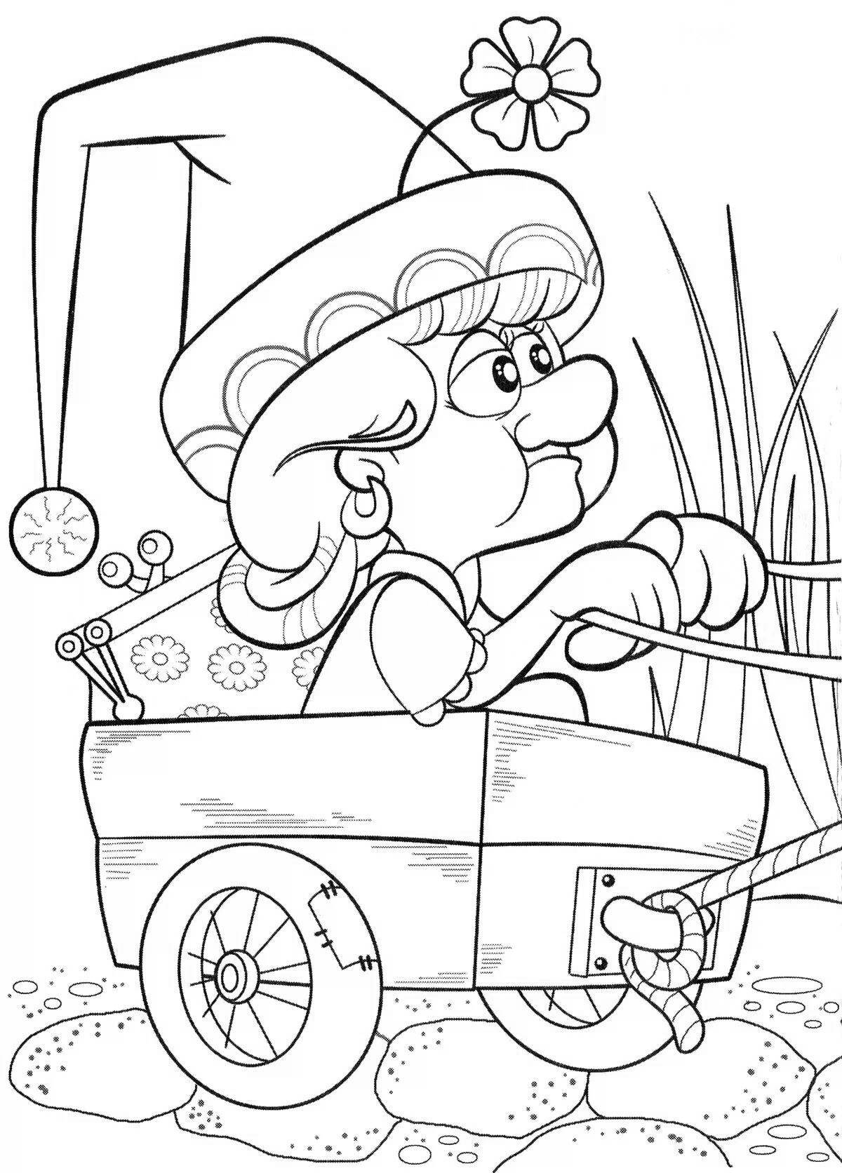 Color-crazy pound coloring page for kids