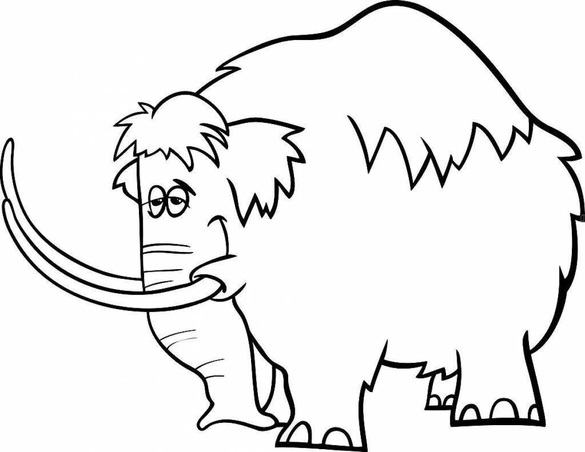 Children's coloring mammoth