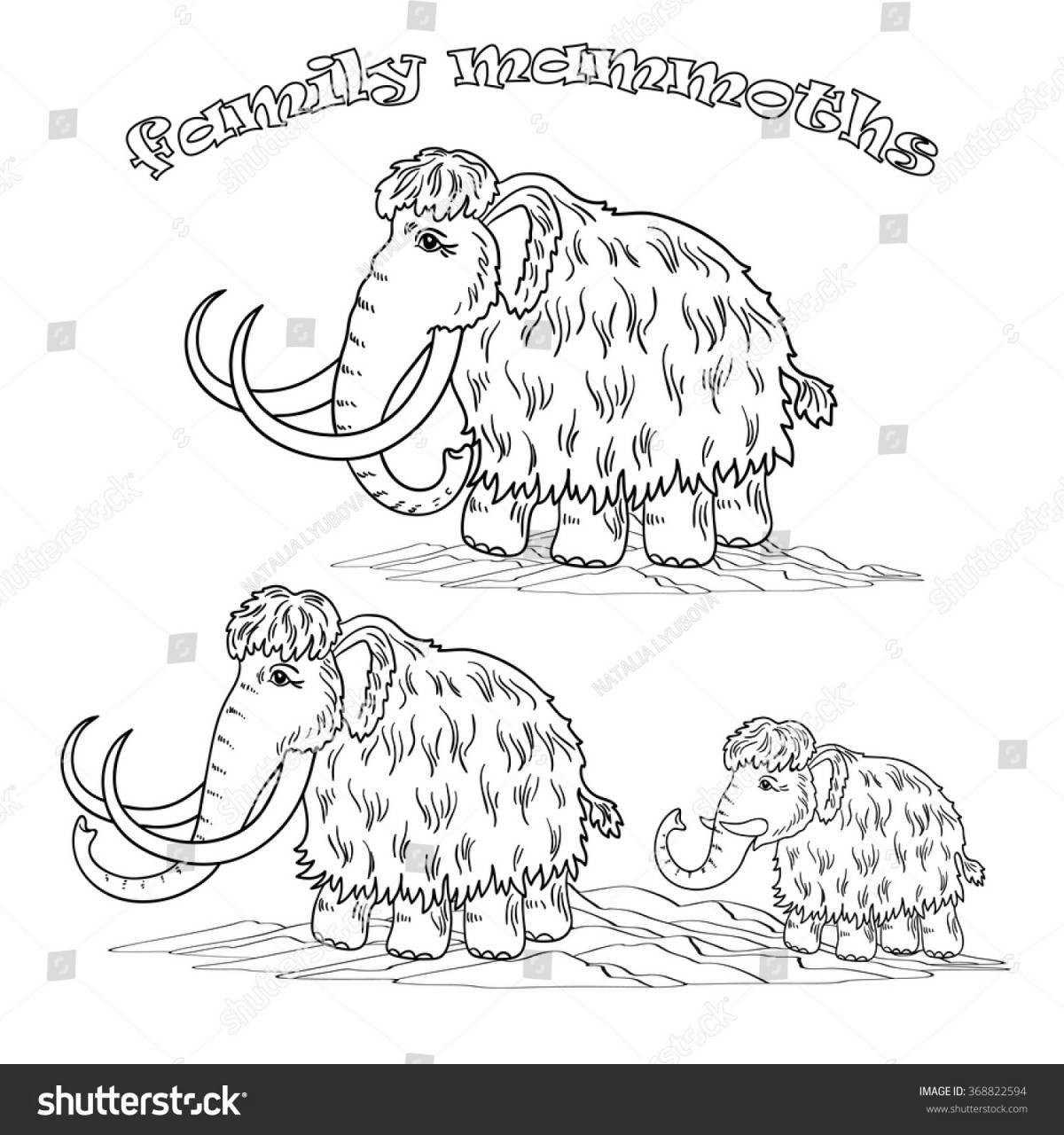 Mammoth creative coloring for kids