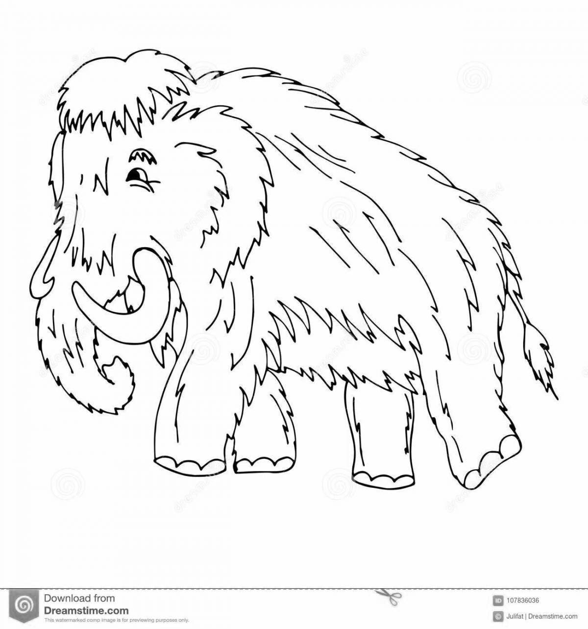 Mammoth coloring book for kids