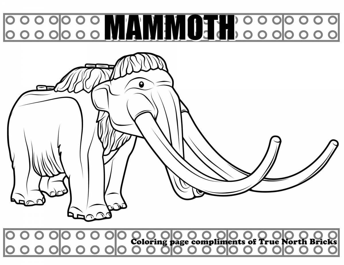 Color-frenzy mammoth coloring page for kids