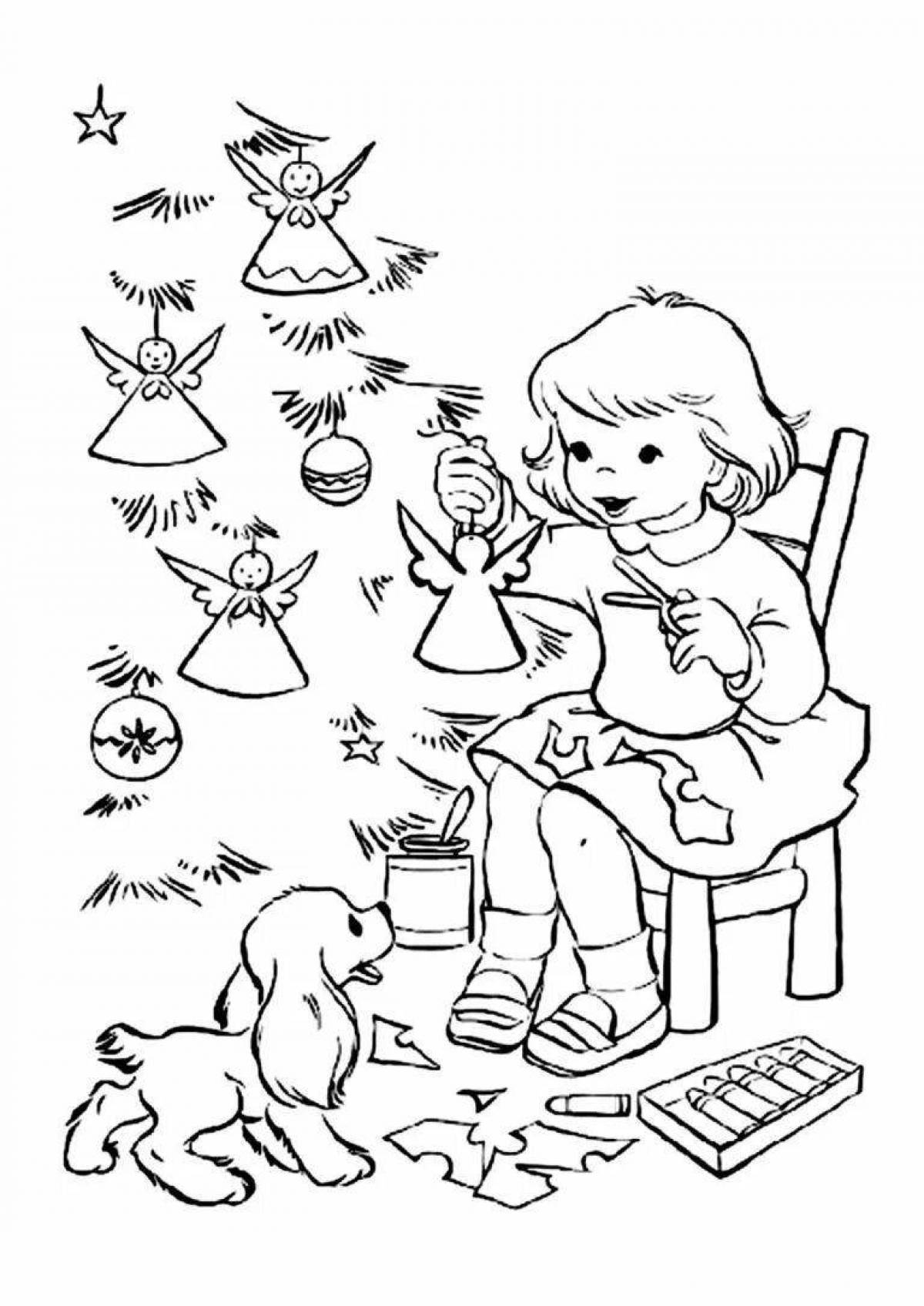 Festive Christmas coloring book for kids