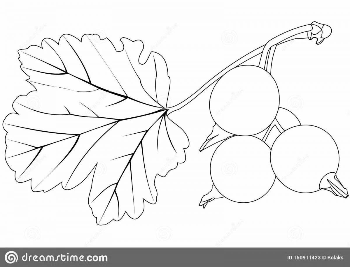Coloring book jubilant currant for kids