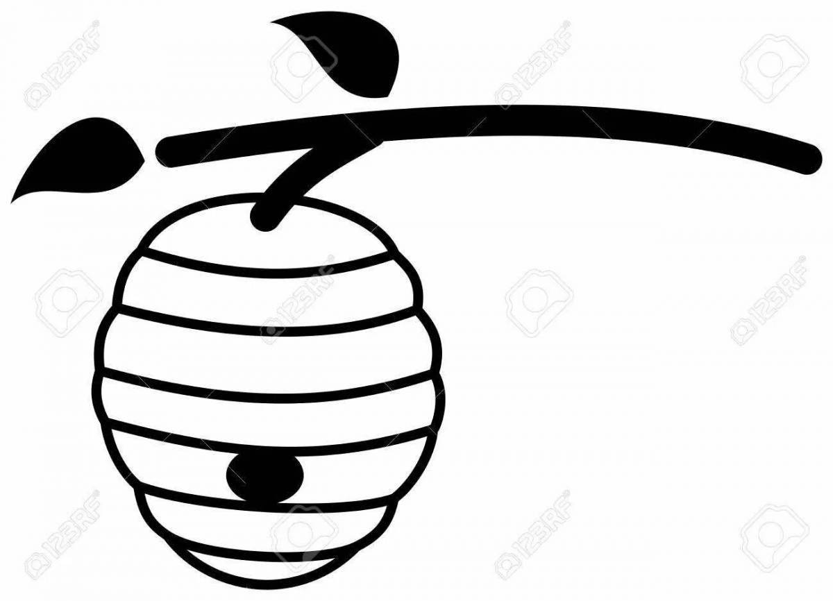Living beehive coloring book for kids