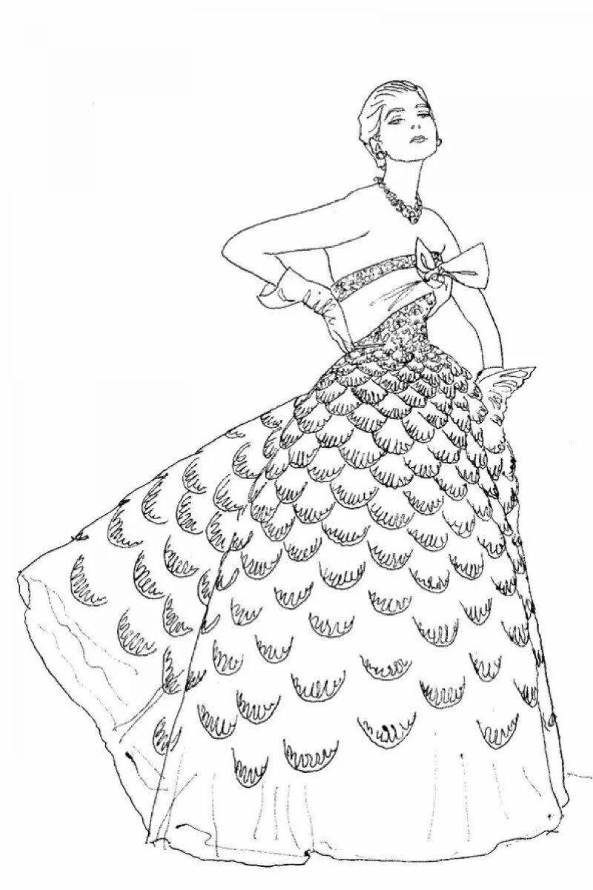 Colour-enchanted coloring fashion designer for kids