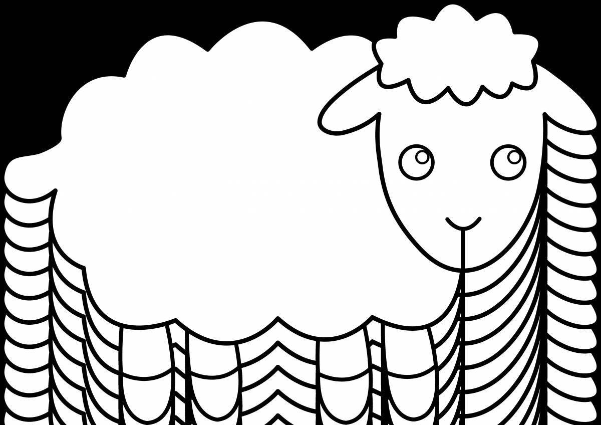 Cute lamb coloring book for kids
