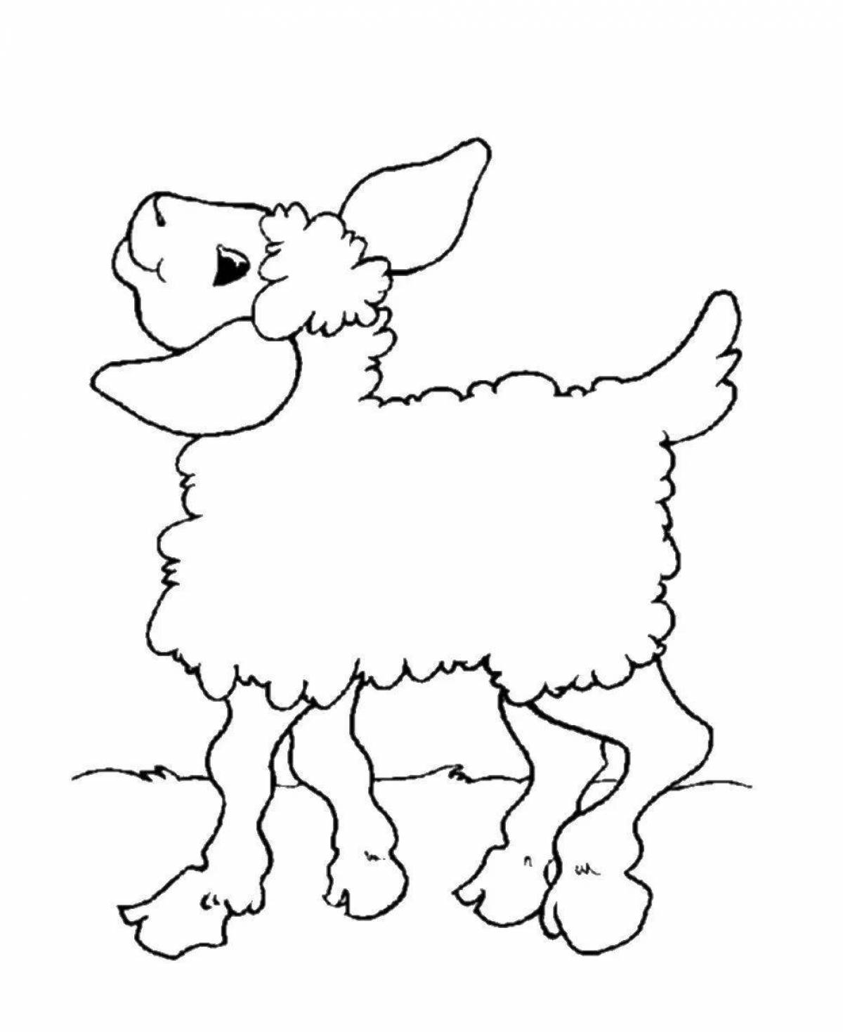Witty lamb coloring book for kids