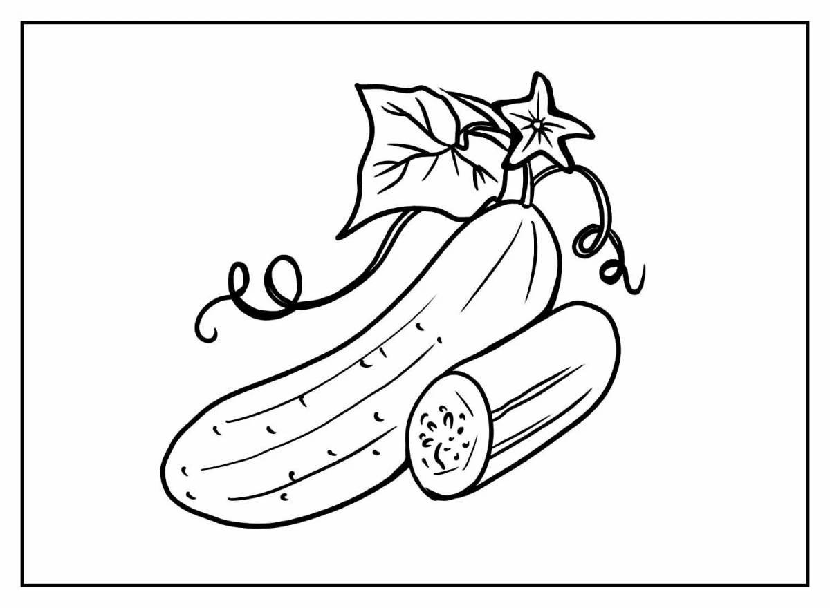 Fun zucchini coloring pages for kids