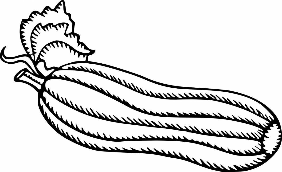 Восхитительная раскраска цуккини для малышей