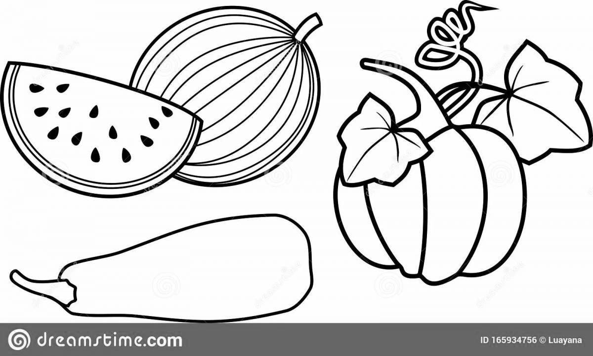 Exciting zucchini coloring book for toddlers