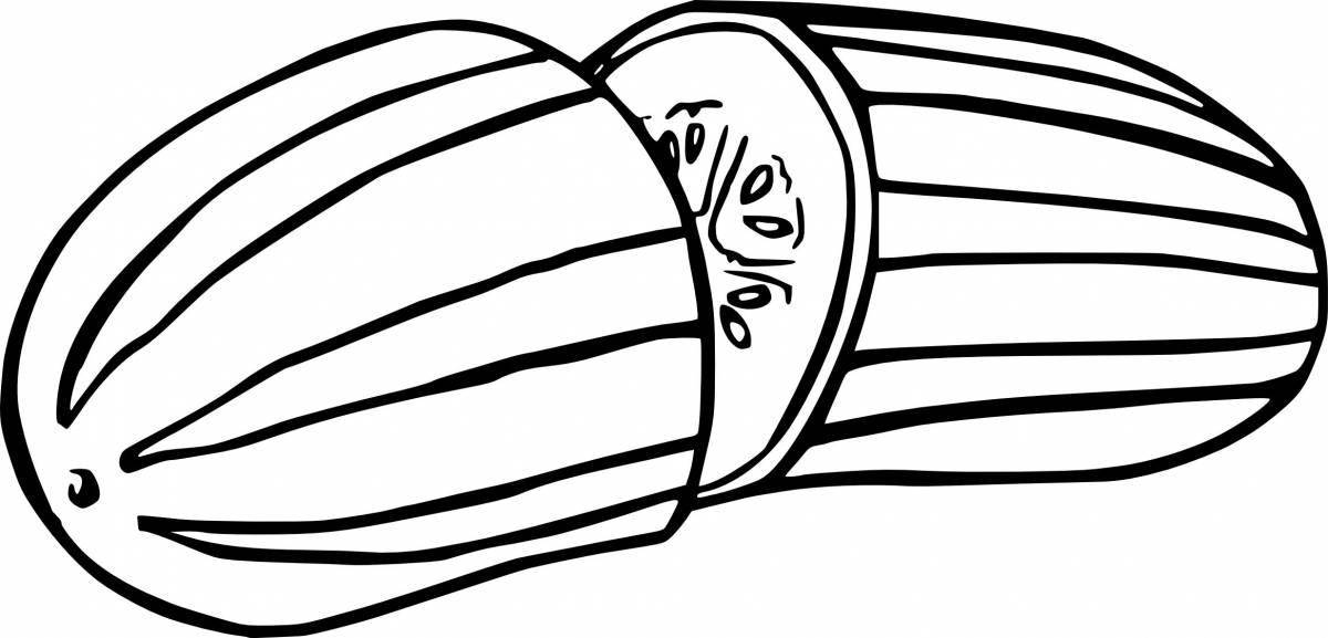 Великолепная раскраска цуккини для малышей