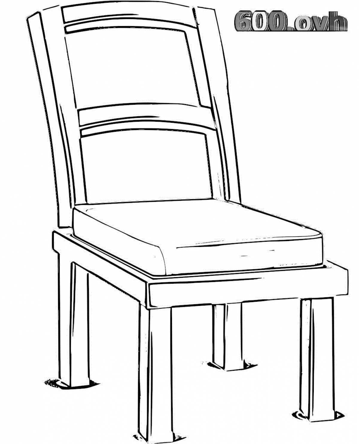 Adorable highchair coloring page