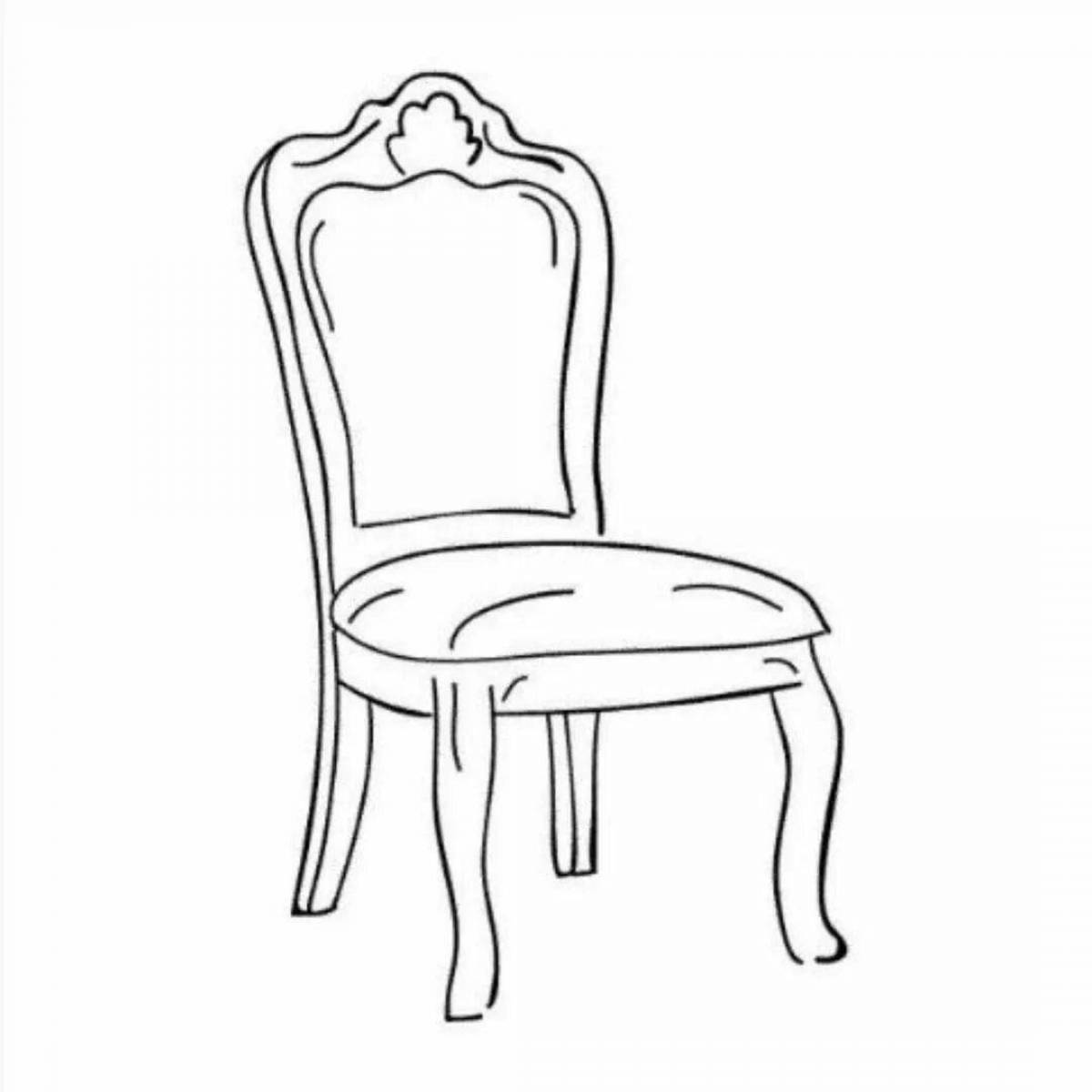 Раскраска сияющий стульчик для кормления