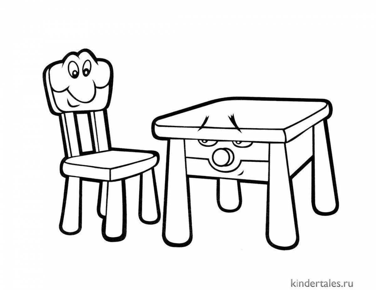 Sparkling highchair coloring page