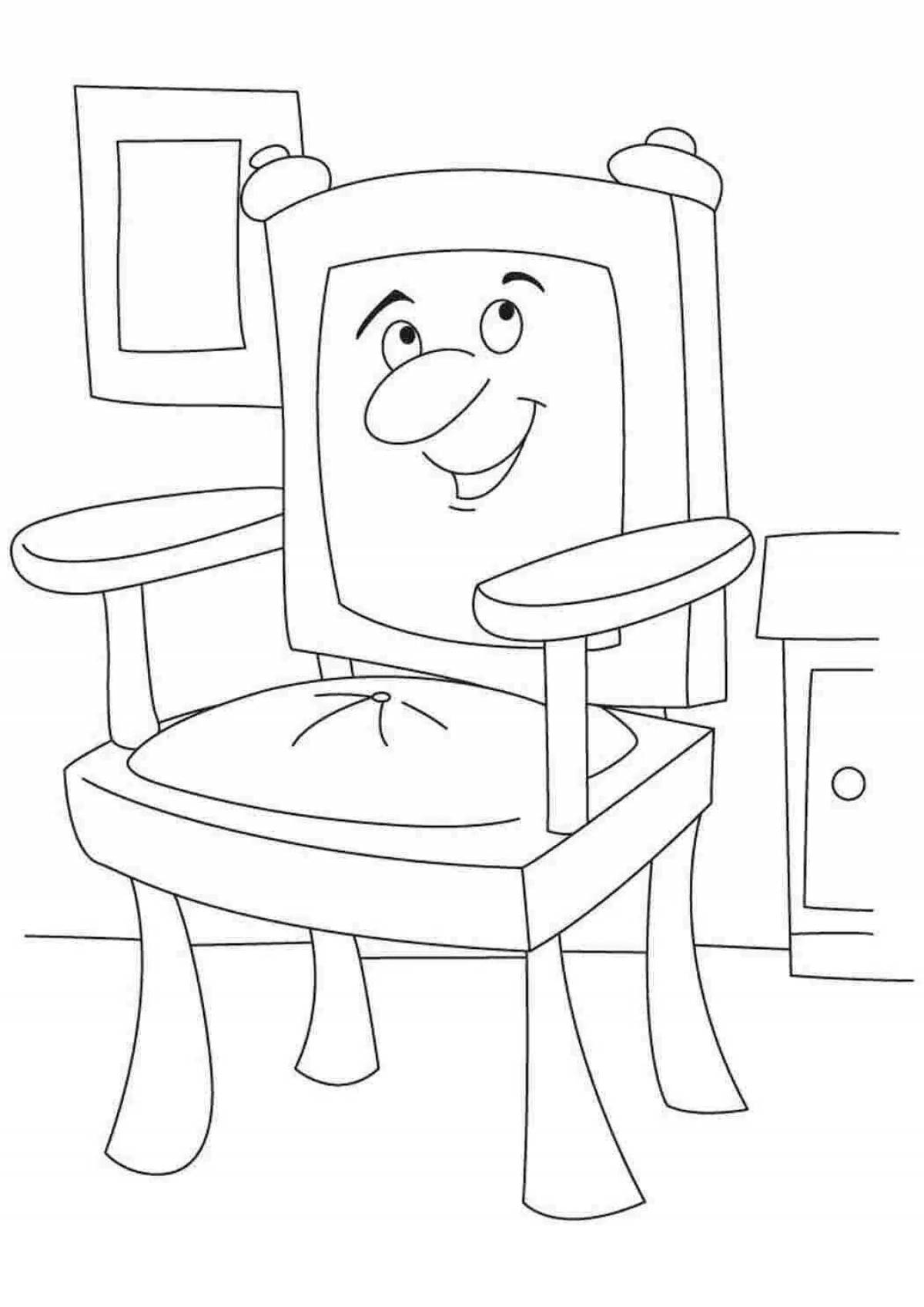 Coloring book shimmering high chair