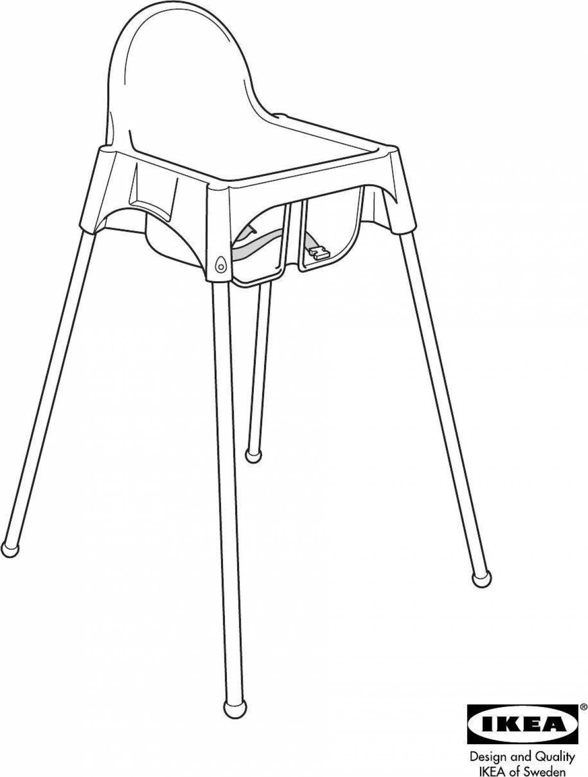 Coloring book artistic high chair
