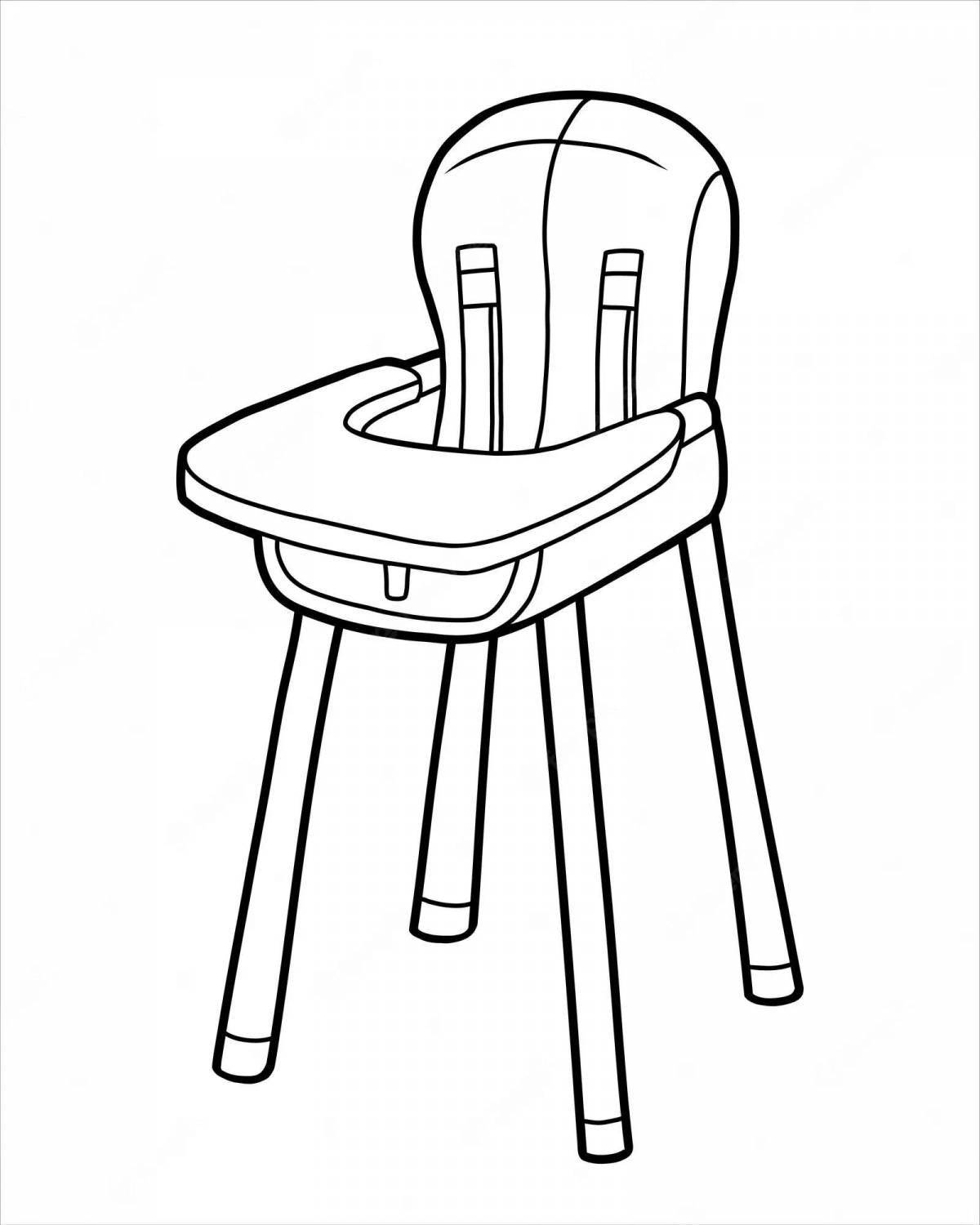 Раскраска вдохновляющий стульчик для кормления