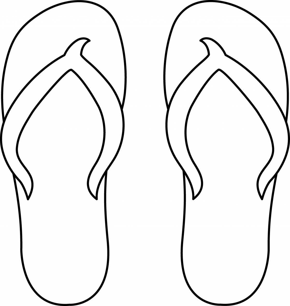 Outstanding slippers coloring for juniors