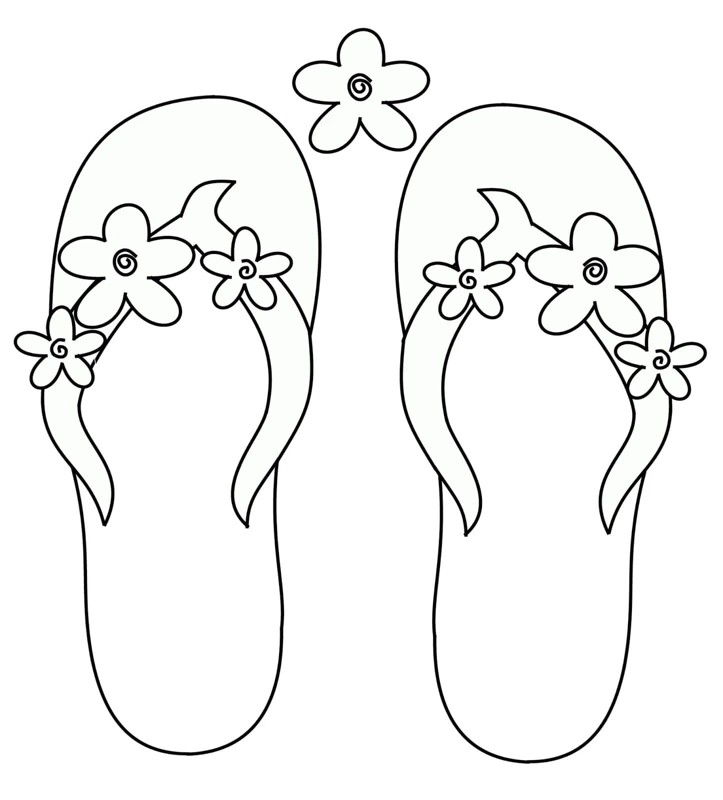 Coloring slippers for preschoolers