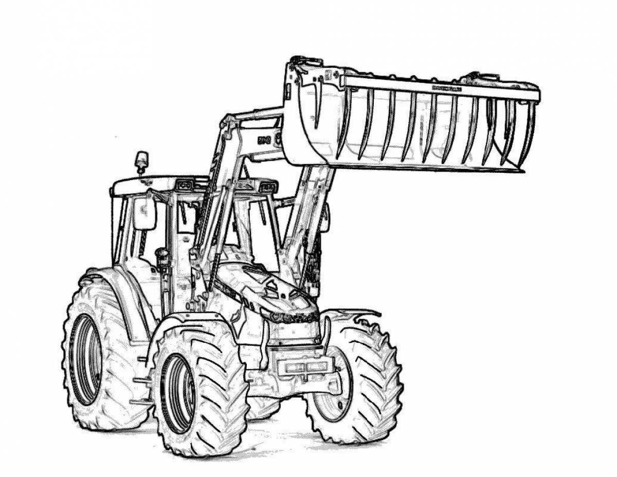 Fun coloring of agricultural machinery for children