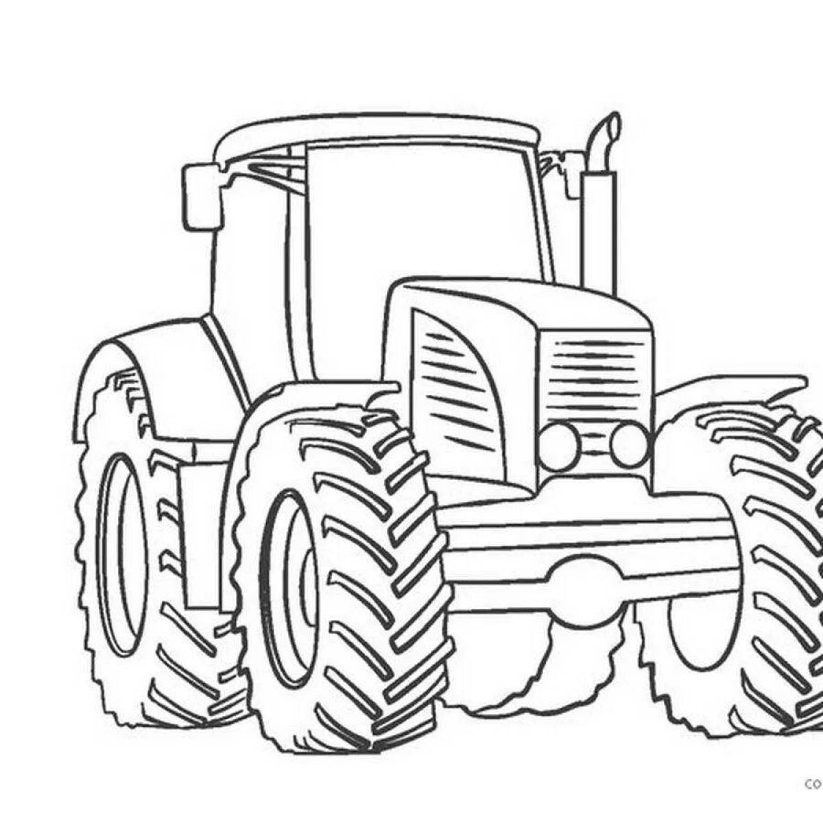 Vibrant coloring of agricultural machinery for children
