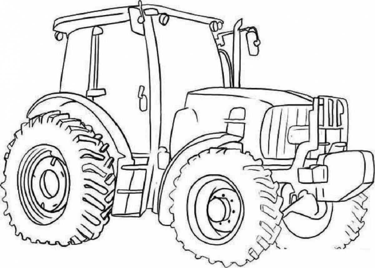 Amazing coloring pages of agricultural machinery for kids