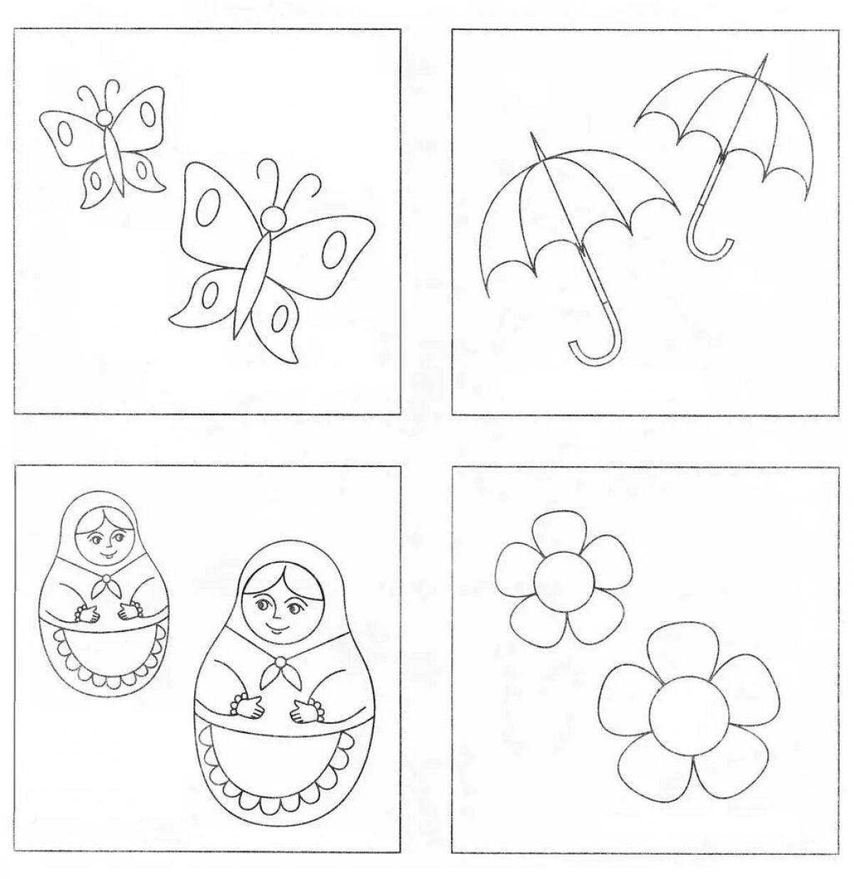 Intriguing logic coloring book for kids