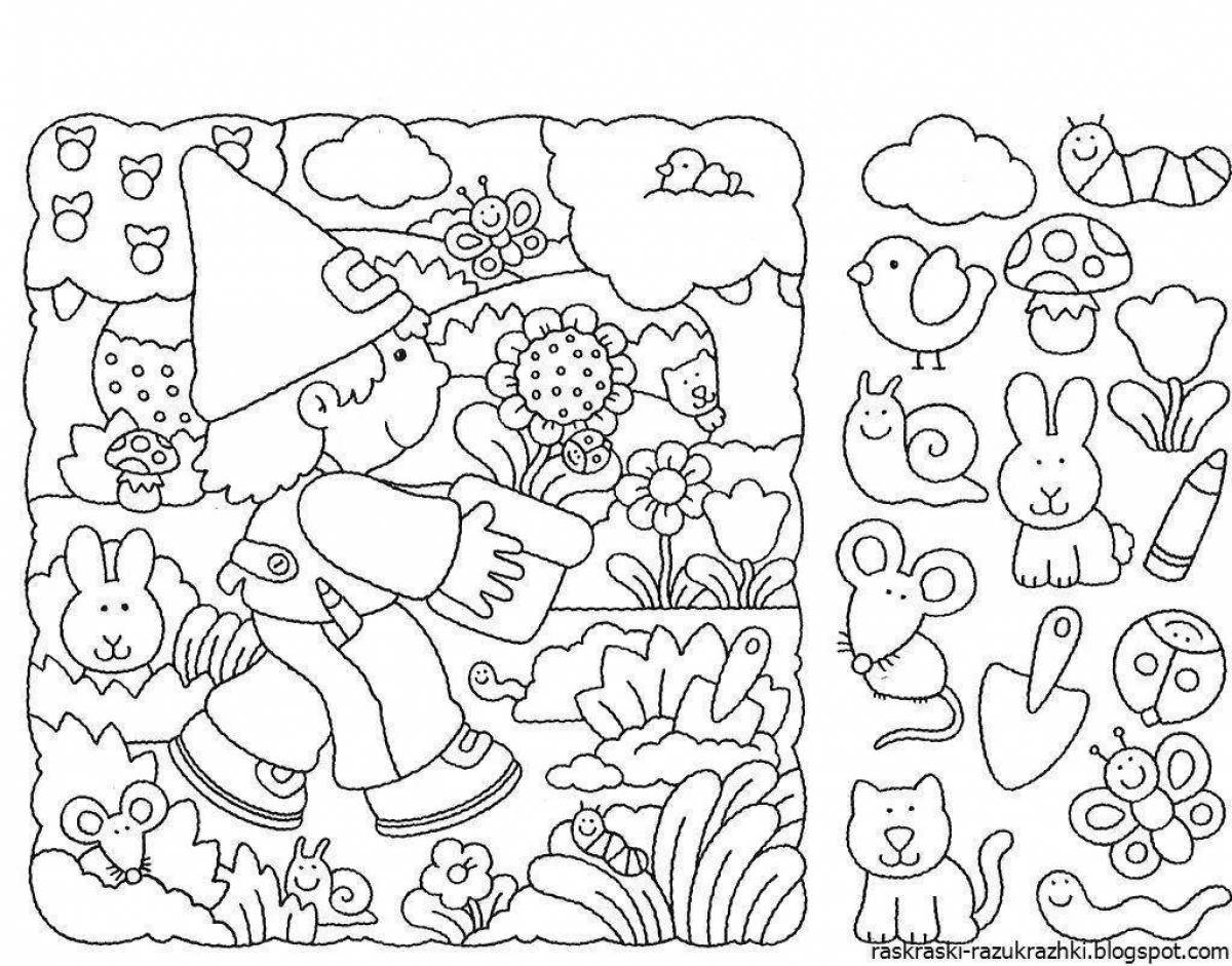 Unique logical coloring book for kids