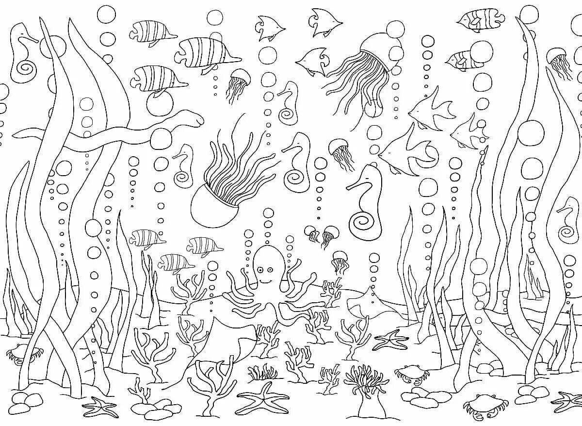 Glorious ocean coloring pages for kids