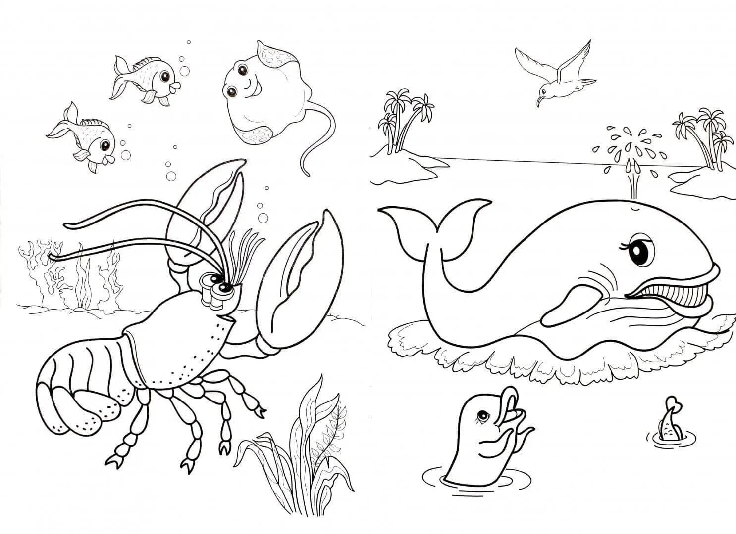 Great ocean coloring pages for kids
