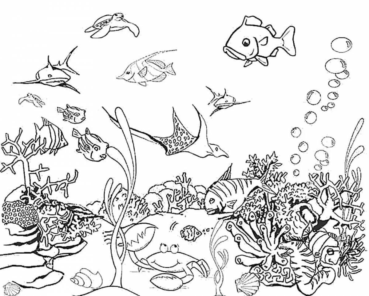 Gorgeous ocean coloring book for kids