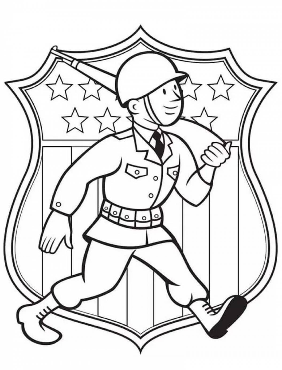 Playful toy soldiers coloring book for boys