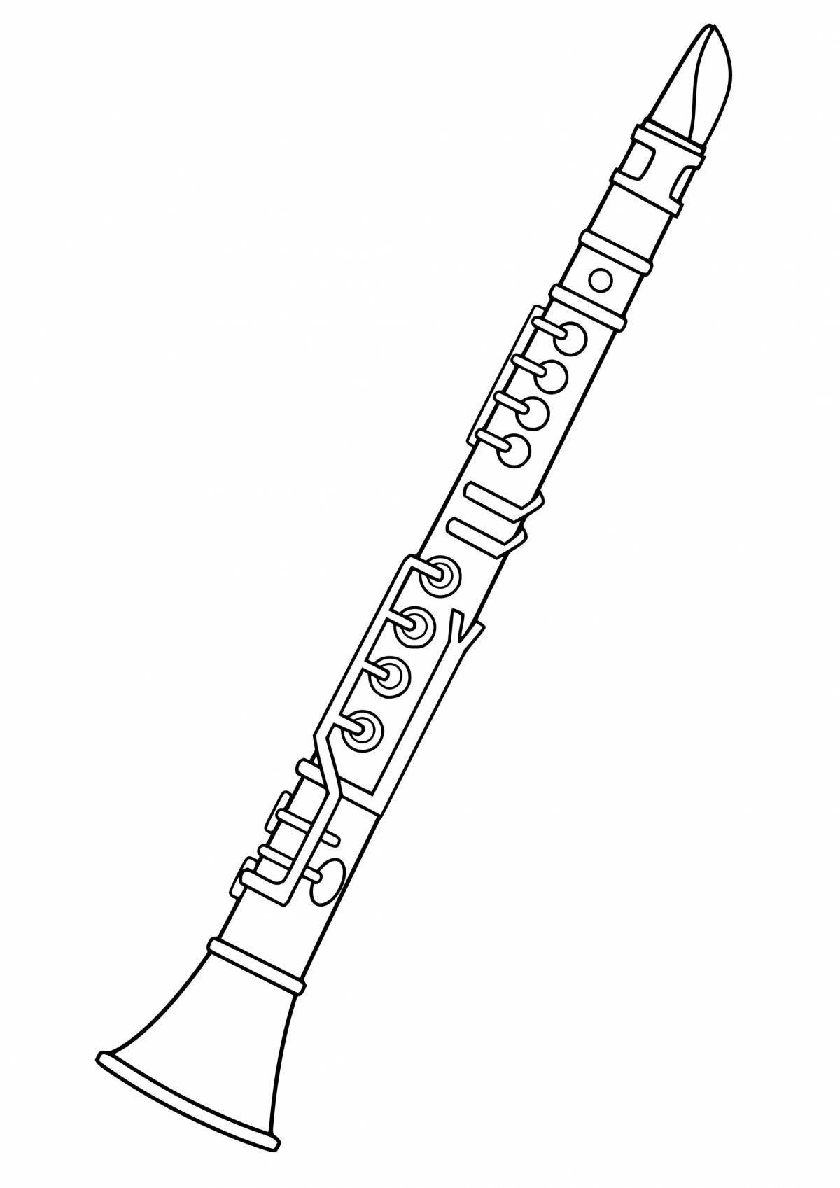 Great flute coloring page for kids