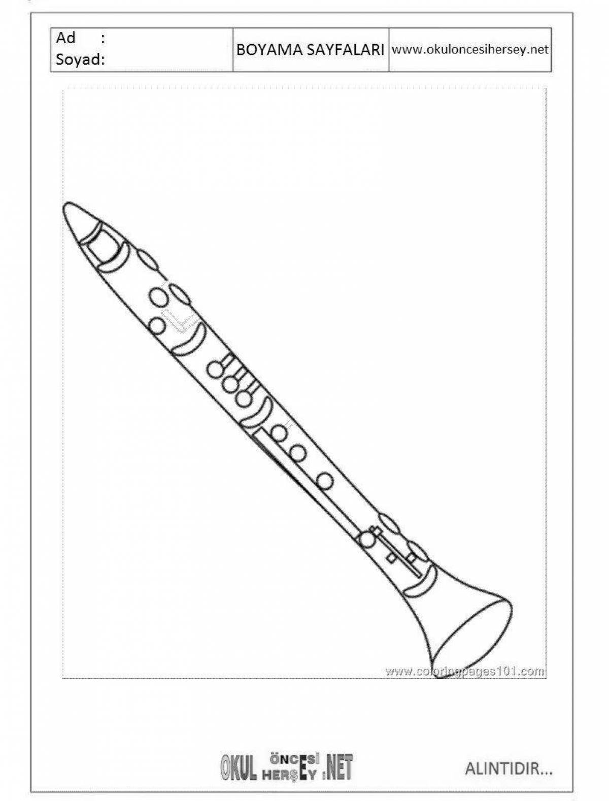 Раскраска radiant flute для детей