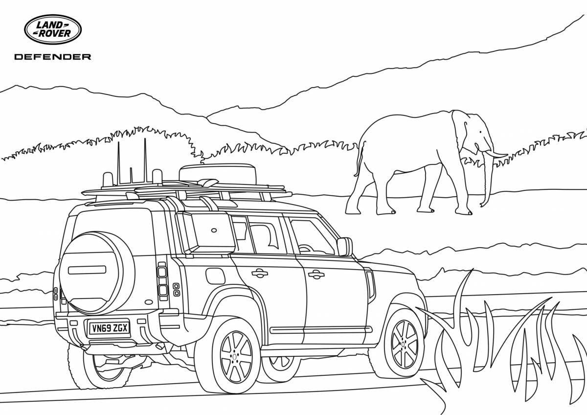 Coloring book innovative cars for adults
