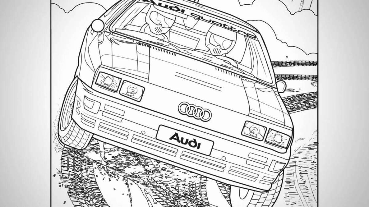 Fun coloring cars for adults