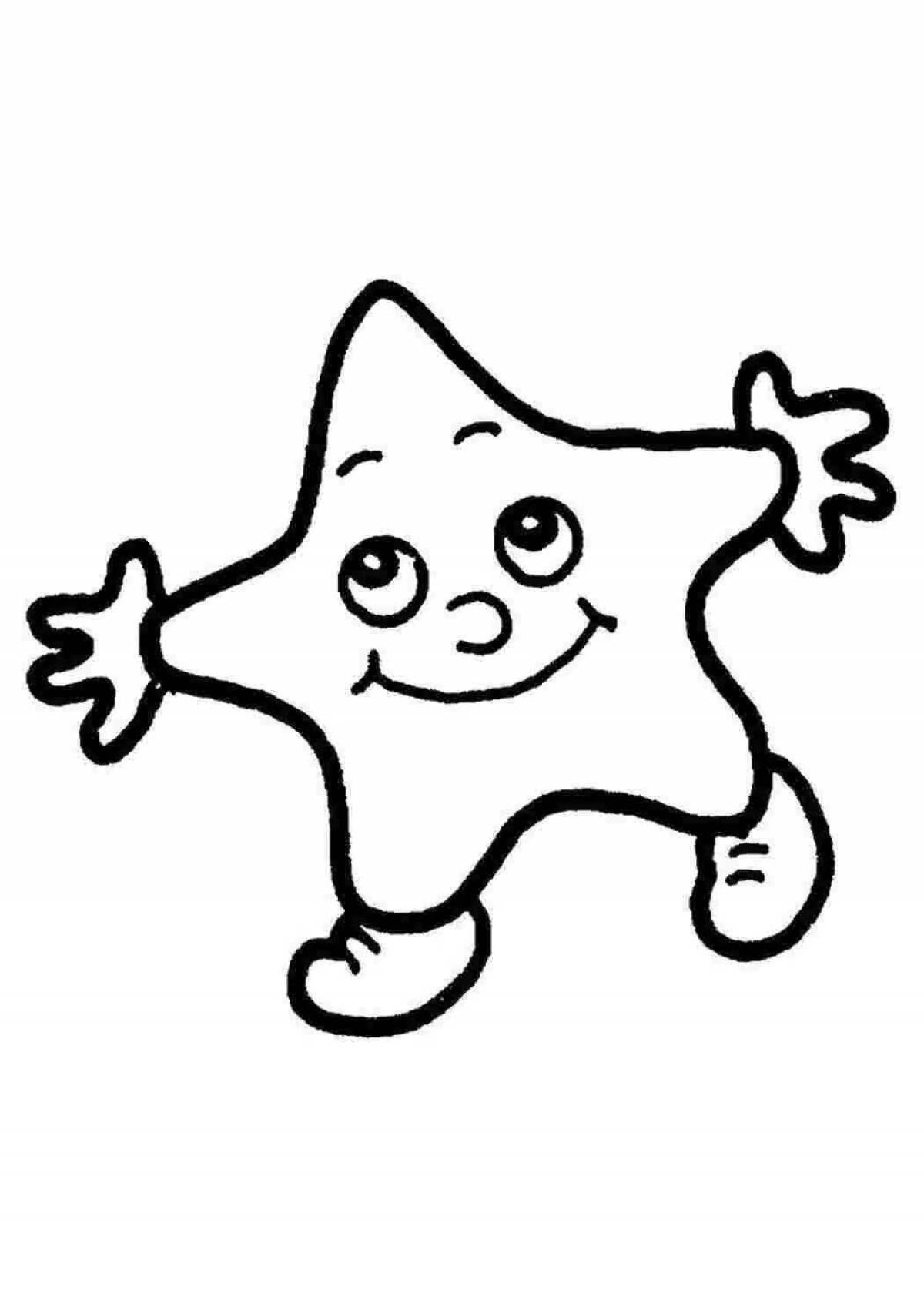 Colorful coloring baby star