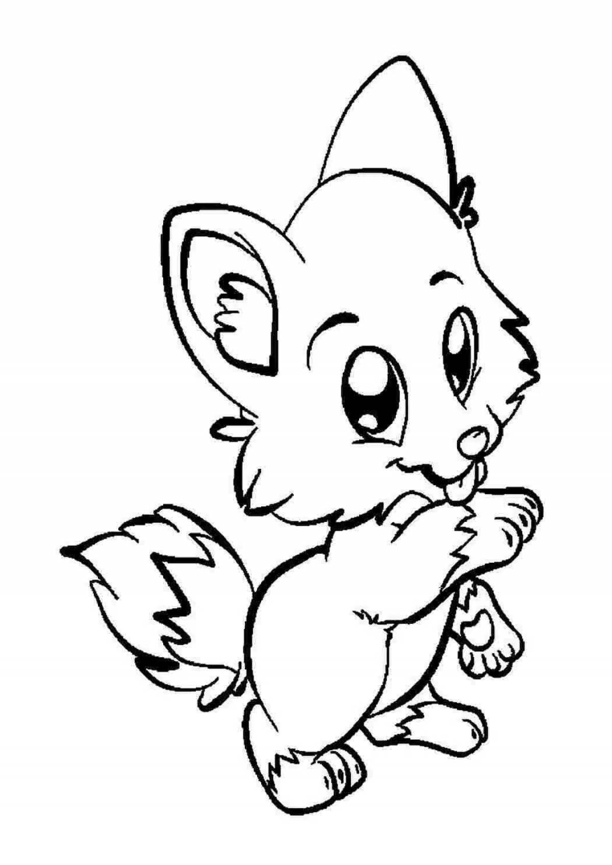 Photo Cute wolf coloring book