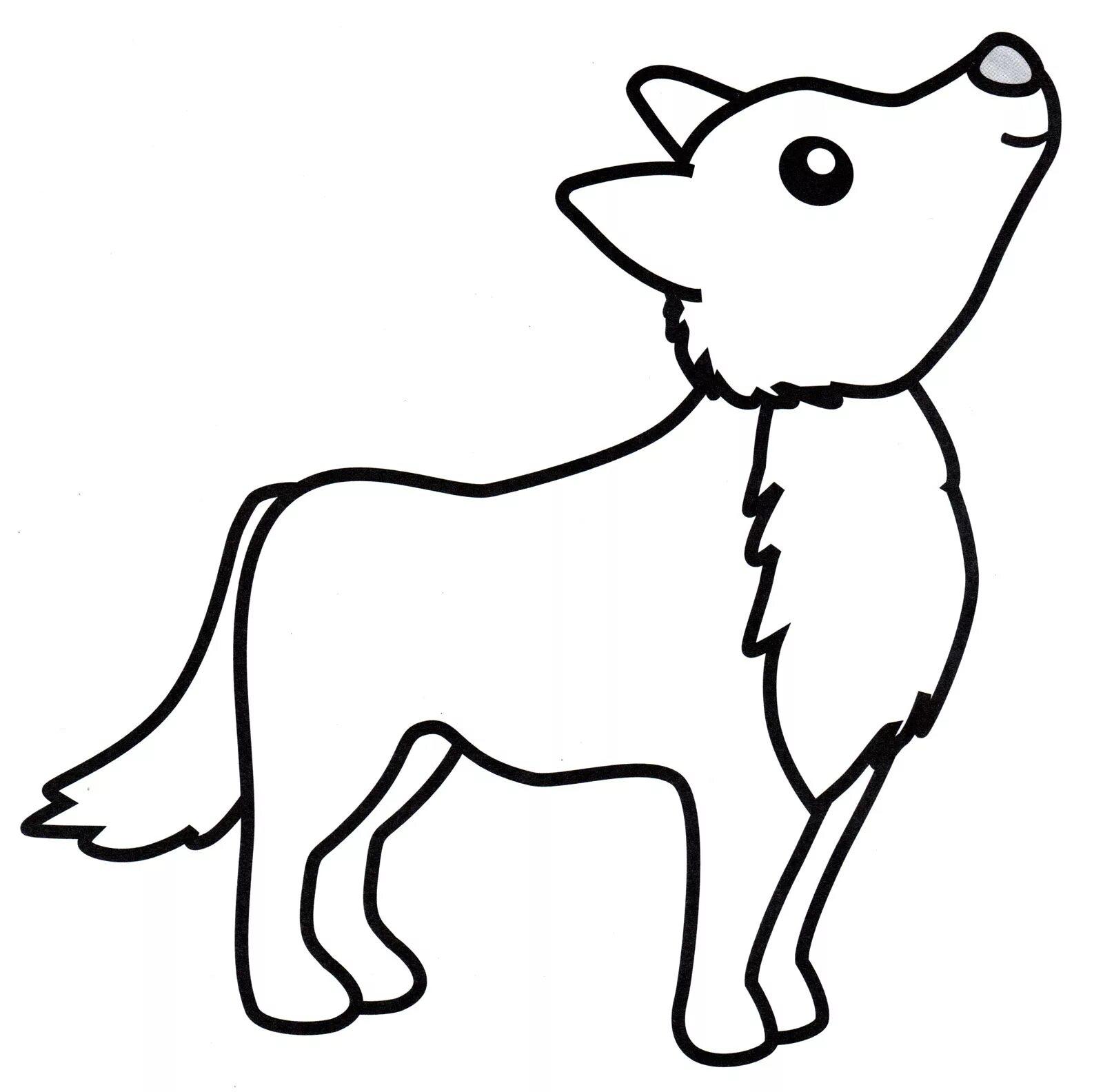 Gorgeous wolf cub coloring page