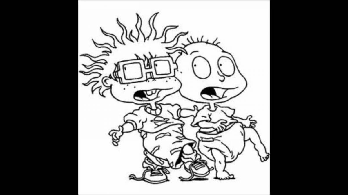 Waggish coloring page funny for boys