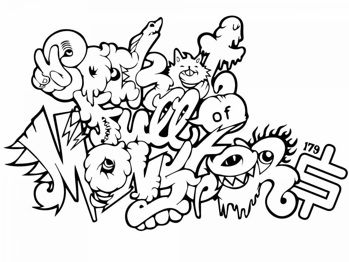 Bright color graffiti for boys