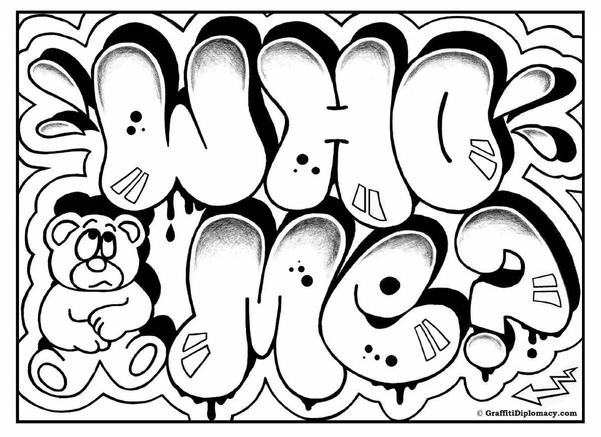 Color live graffiti coloring for boys