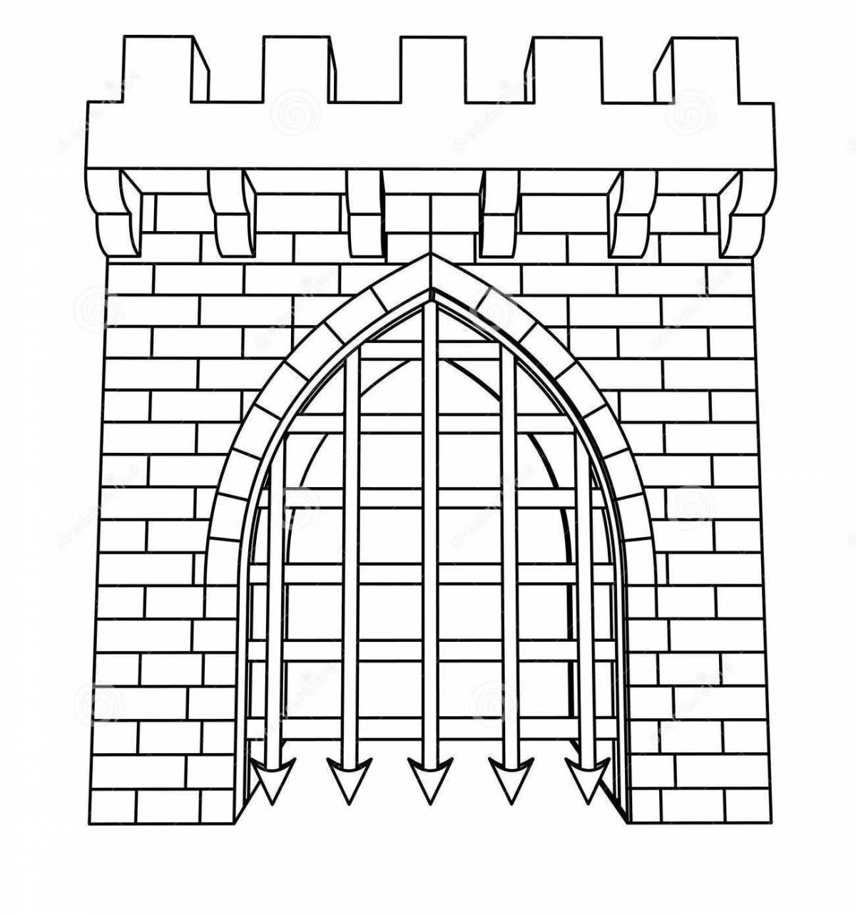 Colouring funny gate for kids